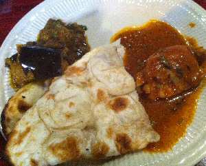 Minar Palace Chicken Curry and Alu Baingan 